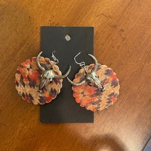Longhorn Aztec Earrings
